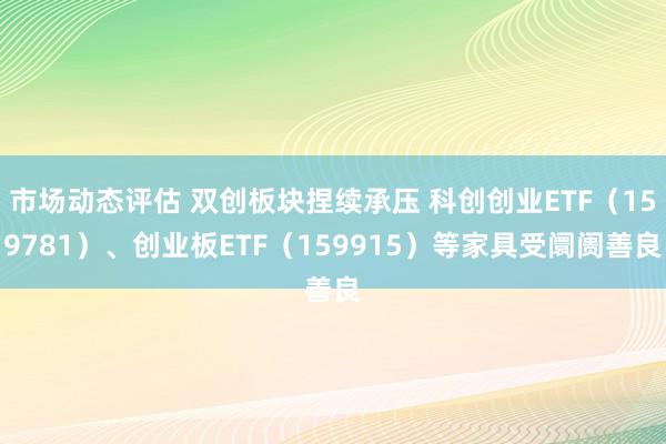 市场动态评估 双创板块捏续承压 科创创业ETF（159781）、创业板ETF（159915）等家具受阛阓善良