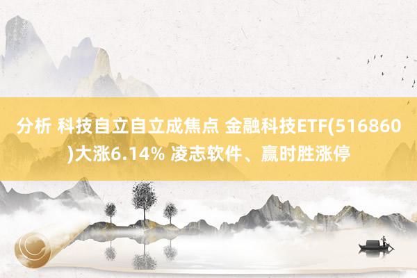 分析 科技自立自立成焦点 金融科技ETF(516860)大涨6.14% 凌志软件、赢时胜涨停