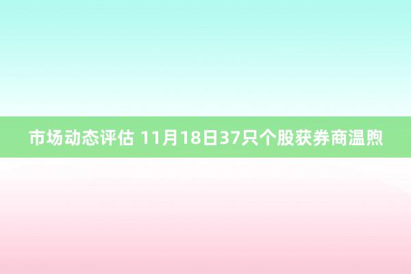 市场动态评估 11月18日37只个股获券商温煦