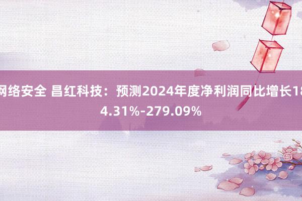 网络安全 昌红科技：预测2024年度净利润同比增长184.31%-279.09%